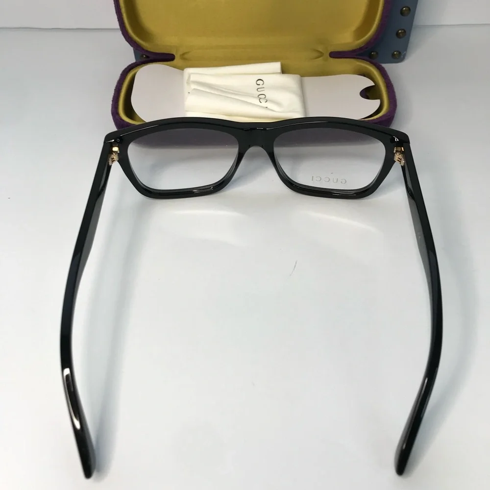 New Authentic Gucci GG1177O Eyeglasses 004 - Black - Transparent